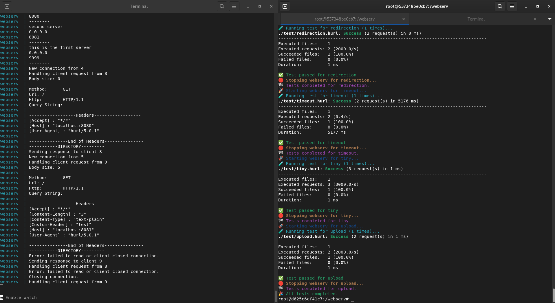 webserv home page